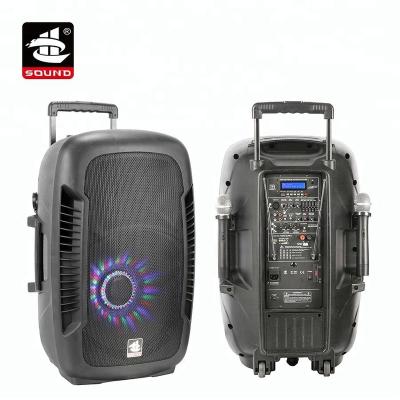 China Mp3 / PC / outdoor mobile phone PS-4012BT-IWB (LED) 12 inch trolley BT speaker with fm for sale