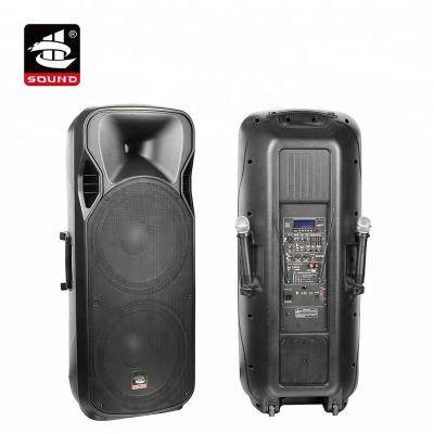 China Yes PS-32215BT-WB dual 15 inch hot-selling portable self-powered karaoke speaker for sale