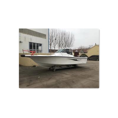 China Fishing 28ft Fishing Boat Fiberglass Cabin Model / Walk Around Fishing Boat for sale