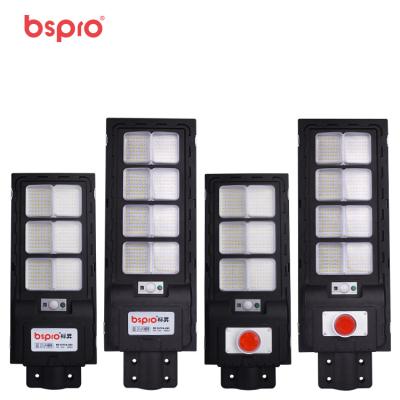 China Bspro 800w Road Lamp Industrial Outdoor Color Changing Solar Power Alarm Integrated Street Light for sale