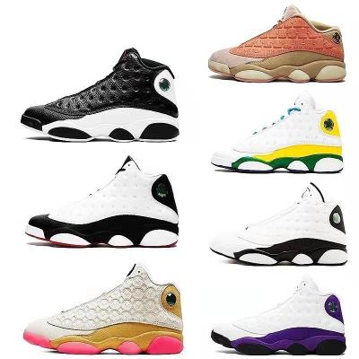 China Active Sports Leather Top Sole aj13 Rubber Top Mens Retro Sneakers for sale