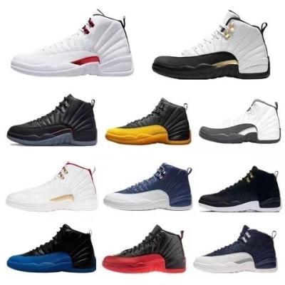 China Original sports pure version real real black aJ12 Samurai layer retro carbon basketball shoes standard sneakers active for sale