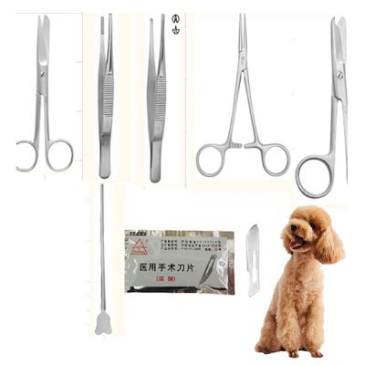 China Surgical Instruments Veterinary Veterinary Surgical Instrument Animal Pet Surgical Instrument Set VET-1040 for sale