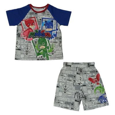 China Cartoon Printing Boys And Girls Short Sleeve Pajamas High Quality Pajama Sets For Boys And Girls for sale