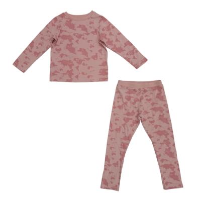 China Hot Selling Girls Breathable Pajamas Cotton Two Piece Pajamas For Casual Girls Long Pajamas Suit for sale