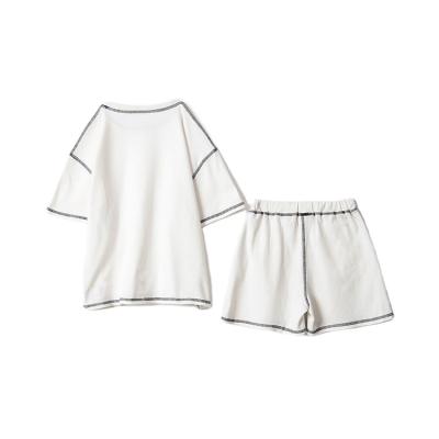 China Keyhole Line Design Children's Clothing Fits Casual 2 Pieces Spring Suits T-shirt And Summer Boys Clothing 2 Pieces for sale