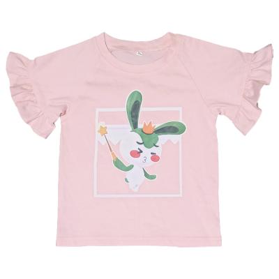 China 2021 New Summer Cotton T-shirt Pure Korean Baby Short Sleeve Breathable Short Style Short Sleeve T-shirt for sale