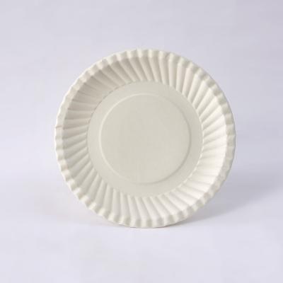 China Food 6 Inch Sugarcane Bagasse Biodegradable Disposable Round Platter Sustainable Eco Friendly Tableware Dish Renewable Trays for sale