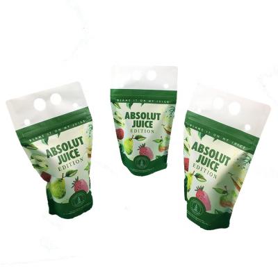 China Biodegradable Eco-Friendly Juice Pouch Holder With Ziplock PLA+PBAT Soft Drinks Packaging Eco Friendly Plastic Drinks Takeaway Bags for sale