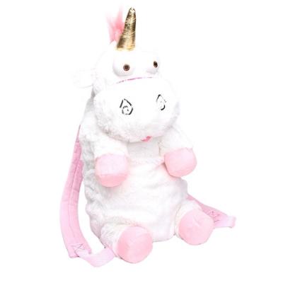 China 2020 Plush Toy Unicorn Backpack Kids School Bags For Kids for sale