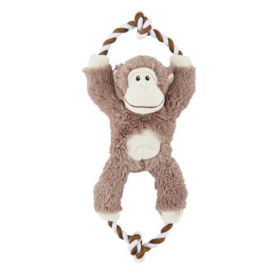 China Sustainable Christmas Pet Toys And Accessories Monkey Plush Toy With Rope Toy For Pet for sale