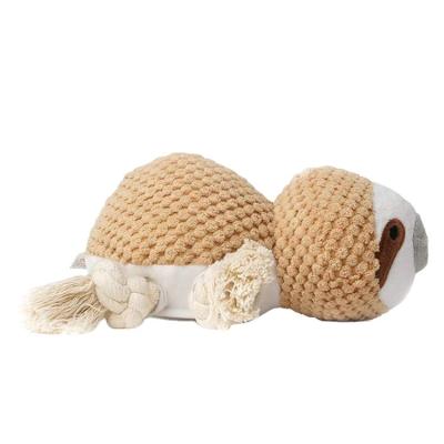 China Best Sustainable Plush Pet Toys With Soft Rope Sloth Toys For Dog Chew for sale