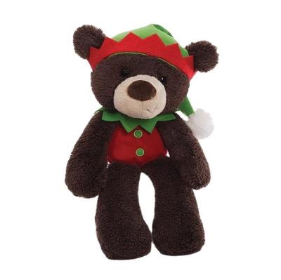 China Handmade Plush Toy in China Chocolate Christmas Plush Teddy Bear for sale