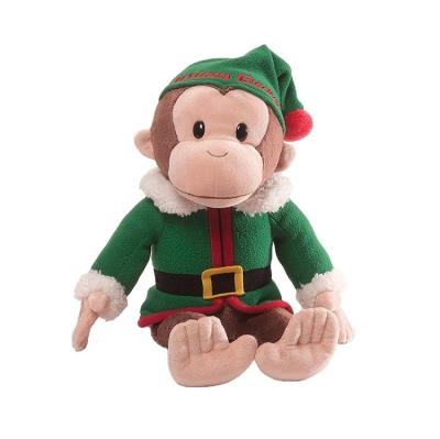 China Plush Monkey Stuffed Soft Fluffy Plush Animal Christmas Gifts Sitting Toy Custom Made for sale