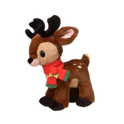 China Plush Christmas New Year Gift Toys For Children Creative Red Stuffed Plush Scarf Stuffed Reindeer Toys for sale