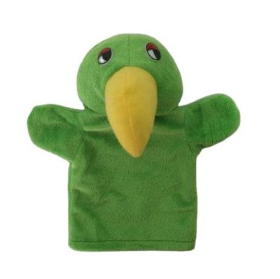 China Cute Soft Stuffed Plush Hand Puppet Toy Parrot Romance Dolls For Kids for sale