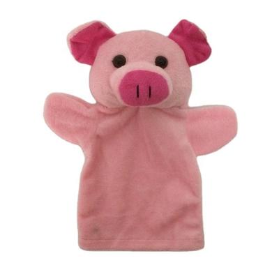 China Animal Pink Cute Soft Plush Pig Plush Hand Puppet Toy Soft Story Pretend Play Dolls Gift For Kids for sale