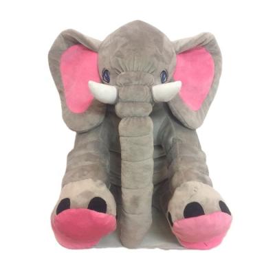 China Wholesale Soft Gray Elephant Plush Toy 60cm Plush Cushion Sleeping Giant Baby Elephant Pillow Soft Gray Plush Toy for sale