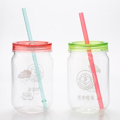 China Innovative Straw Healthy Drink Bottle For Ice Cream Gift Wide Mouth Water Bottle Girl Mug for sale