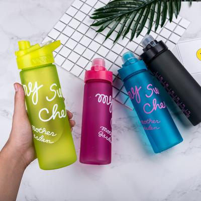 China New Product Sustainable Bpa Free Silicone Drinking Wide Mouth Water Bottle Top Gifts With Frosted for sale