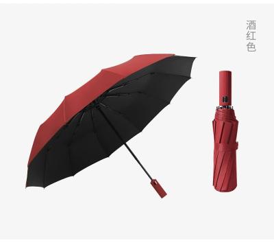 China 106-018 Minimalist 106-018 Compact 10ribs Three Small FoldingTravel Automatic Windproof Narrow Umbrella For Summer for sale