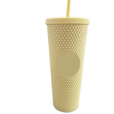 China 822-40 Summer New Fashion Popular Modern And Creative Straw Cup Water PS Multi Specification Plastic Straw Cup for sale