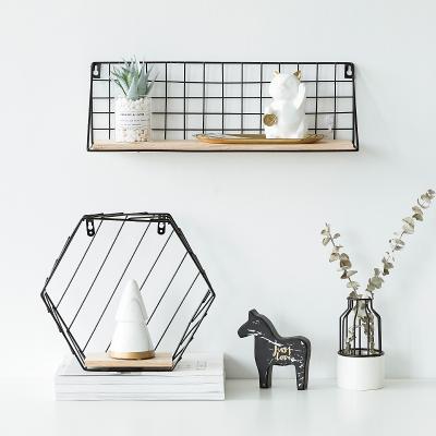 China Modern Durable Using Wood Products Iron Modern Brackets Golden Shelf for sale