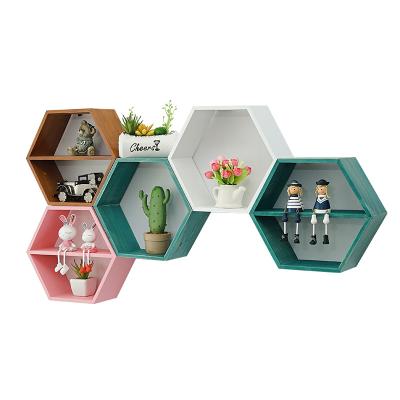 China Modern Cheap Hot Selling Good Quality Wooden Floating Shelves Wall Mounted For Living Room for sale