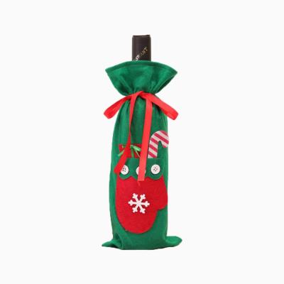 China Minimalist 929-8 New Year Party For Home Santa Wine Bottle Cover Set Decor Christmas Decorations Supplies Snowman Stocking Gift for sale