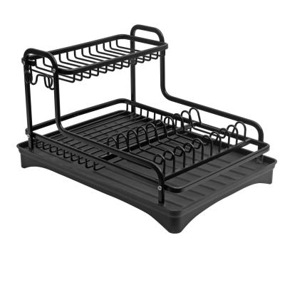 China Sustainable 96-48 Dish Rack Customized Dish Draining Rack Aluminum Kitchen Storage Organizing Rack Set for sale