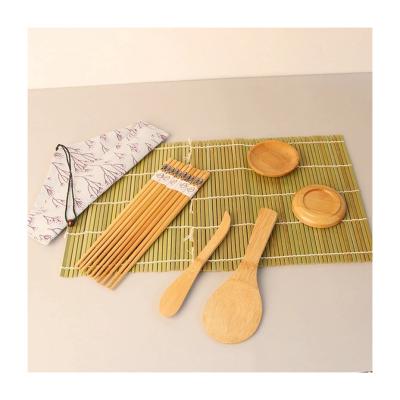 China Sustainable Sushi Tool Rice Spoon Chopsticks Multi Piece Wholesale 822-2 Set Sushi Tool Bamboo for sale