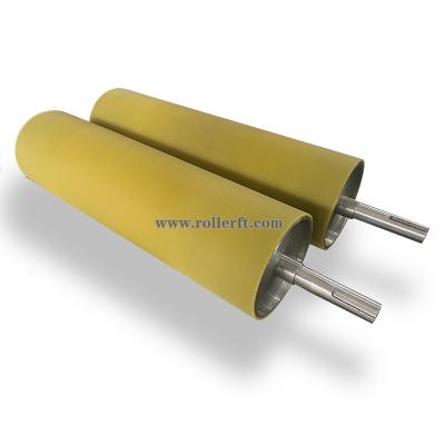 China Customized PU/silicone rubber coated roller for conveying machine material handling equipment FTS-466 for sale