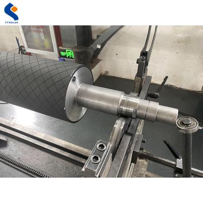 China EPDM grooved rubber roller for printing machine steel core roller for wide format digital printer FTS-440 for sale