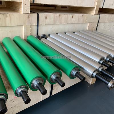 China Factory Aluminum Roller For Poly-V Wheeled Conveyor Roller With Surface Coating for sale