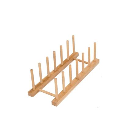 China Sustainable Amazing Nature Bamboo Dish Drying Rack 6-Slots Dish Rack Rack Easy To Use for sale