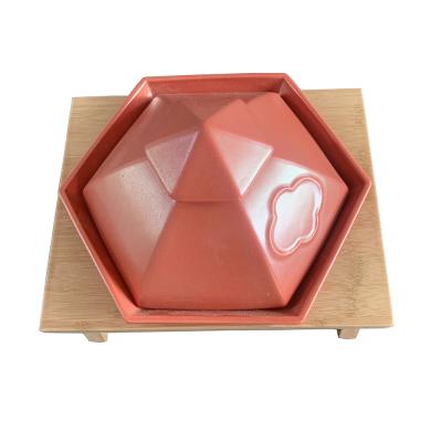 China Freshness Preservation Bamboo Serving Tray Holder Provide A Safe Spot For Ceramic Food Pot for sale