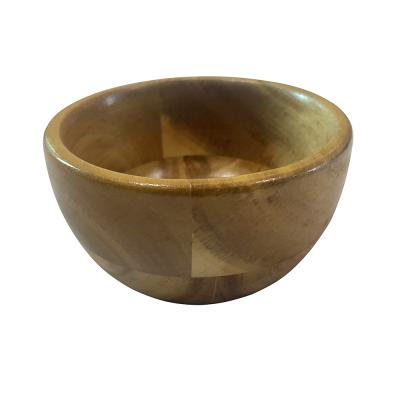 China Small Sustainable Cute Acacia Wood Wooden Salad Bowl Parfait For Different Dip Sauce Nuts Sizes Available for sale