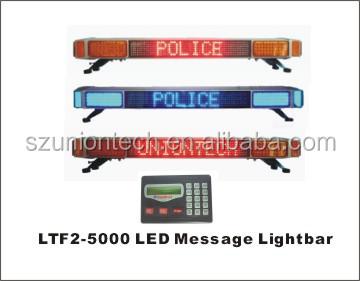 China Cars UnionTech TBD2-5000 Message Led Traffic Warning Light Bar for sale