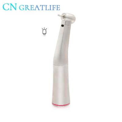 China Metal Nsk Style Push Bottom 1:5 Low Speed ​​Rise Angle Handpiece Contra Led Contra Angle Handpiece With Led Light for sale