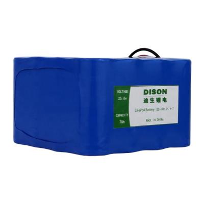 China Military Industry LFP 25.6v 7Ah LiFePo4 Lithium Ion Phosphate Battery Pack For CCTV for sale