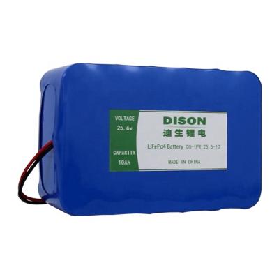 China Military Industry LFP 26650 25.6v 10Ah LiFePo4 Lithium Ion Phosphate Battery Pack for sale