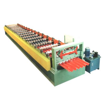 China Building Material Stores Roofing Topsheet Galvanized Steel Curving Machine Corrugated Glazed Tile Metal Roofing Sheet Making Machine for sale