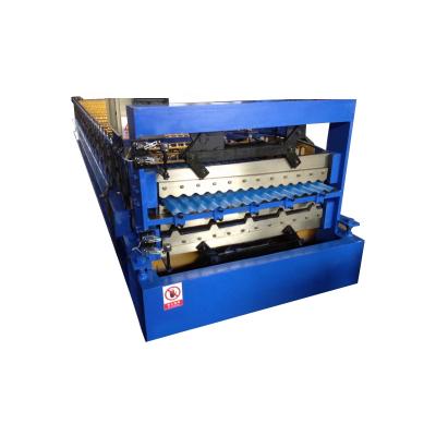 China Building Material Shops Trapezoidal Colored Sheet Metal Roof Bending Machine Roof and Wall Panel Cold roll Forming Machine for sale