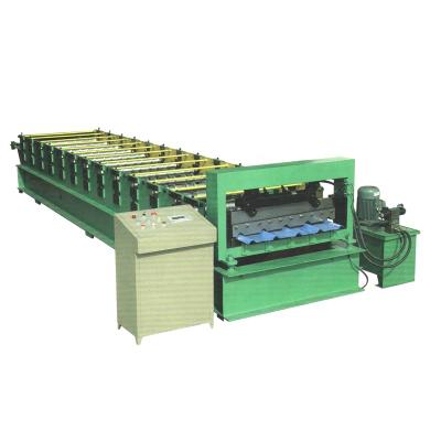 China Building Material Stores Metal Galvanized Aluminum Corrugated Steel Sheet Making Machine Colored Steel Wall Glazed Roof Panel Tile Roll Forming Machine for sale