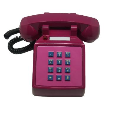 China Hot ! old push bottom key pad purple vintage bound telephone with call flash imcoming 1980 for sale