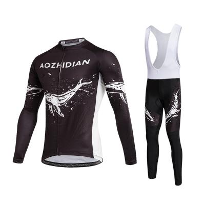 China Sweat-Wicking Portugal Male Long Sleeve Cycling Clothing Set Kit Cycling Bib Trousers Suit Outdoor Cycling Winter Shirts Men for sale