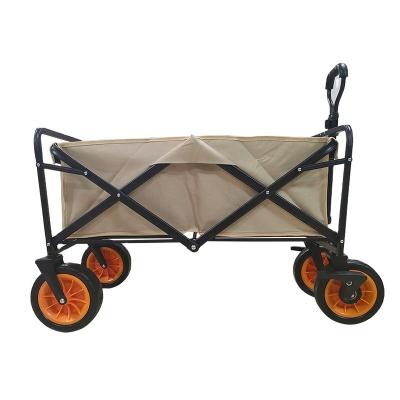 China Outdoor Folding Portable Camping Tools Cart Garden Beach Cart Fishing Wagon With Handle for sale