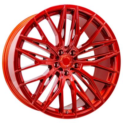 China Candy Red Multi Spoke Lexani Aries Wheels Monoblock Offset 0-80mm for sale