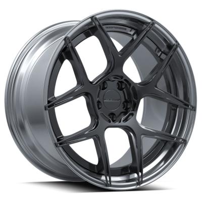 China Y-Shaped Spoke 2 Piece Forged Wheels UF/2-151 Gloss Black Rims 20 Inch for sale