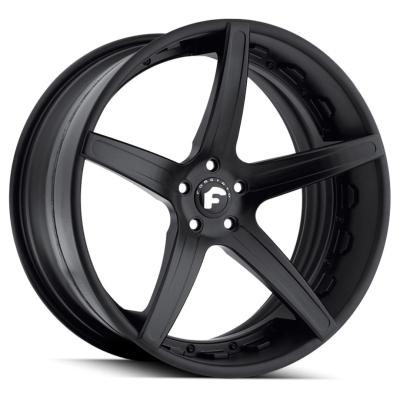 Chine 6061-T6 Forgiato Aggio-ECL Noir Brillant Roues Forgées Offset 60mm 80mm à vendre